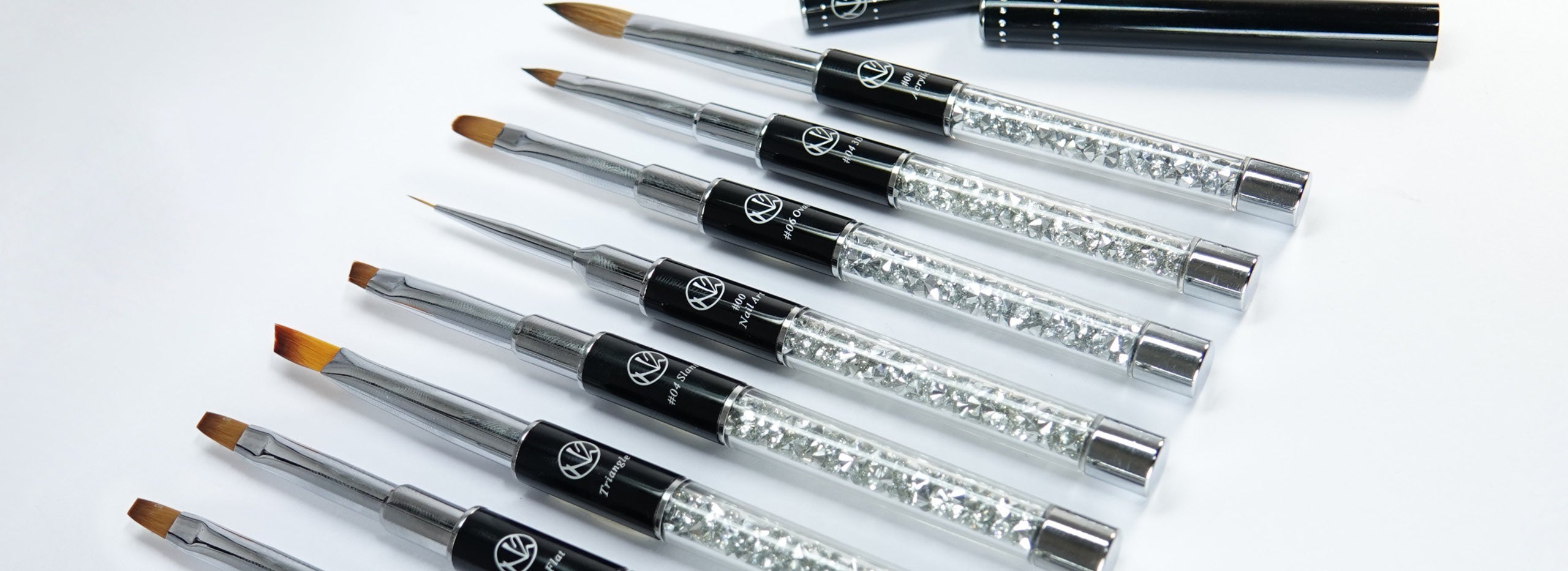 5 Nagelpinsel Für Nail Art (Größen 7/9/11/15/20 Mm) – Dünne Liner Pinsel Mit Weichen Nylonborsten