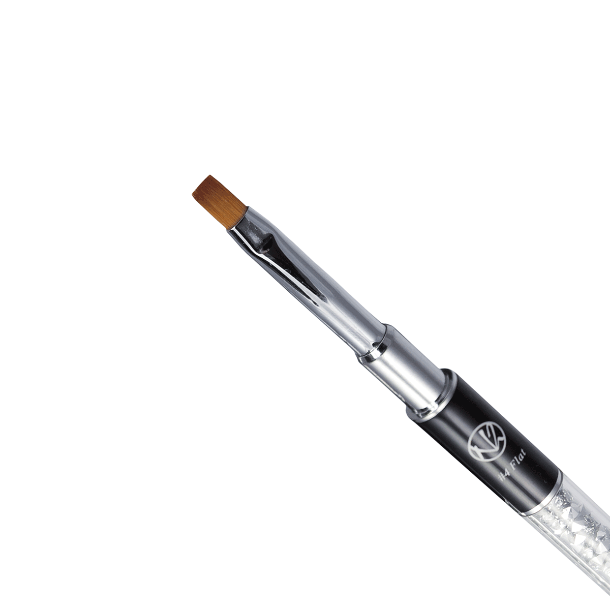 Crystal Diamond Gel Brush Flat Size 4