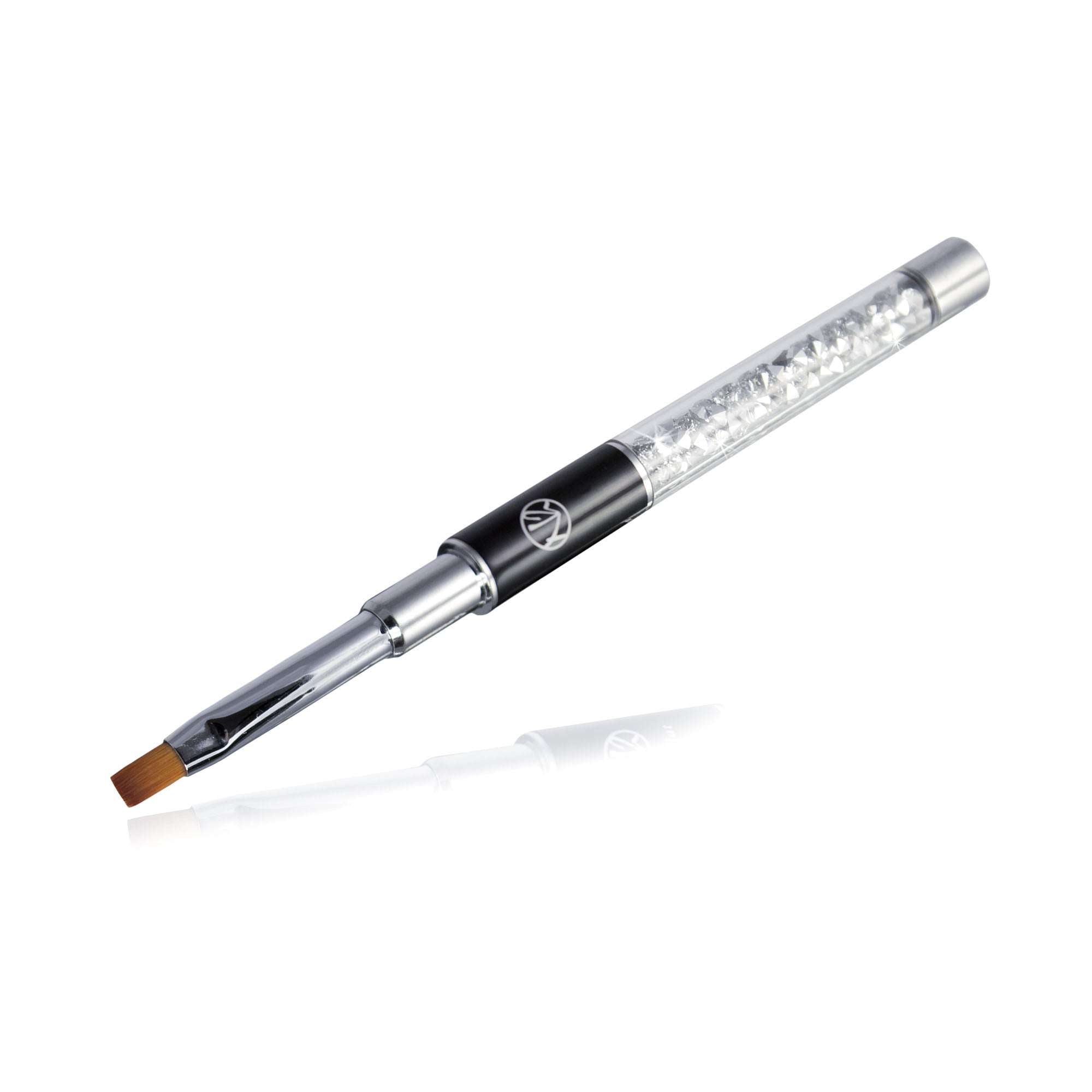 Crystal Diamond Gel Brush Flat Size 6