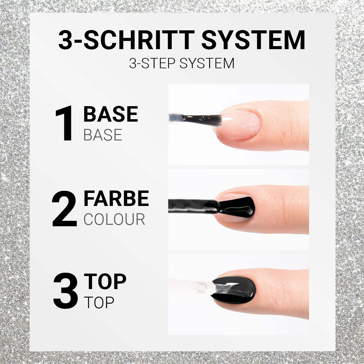 Longlife UV-Polish Glitter Silver
