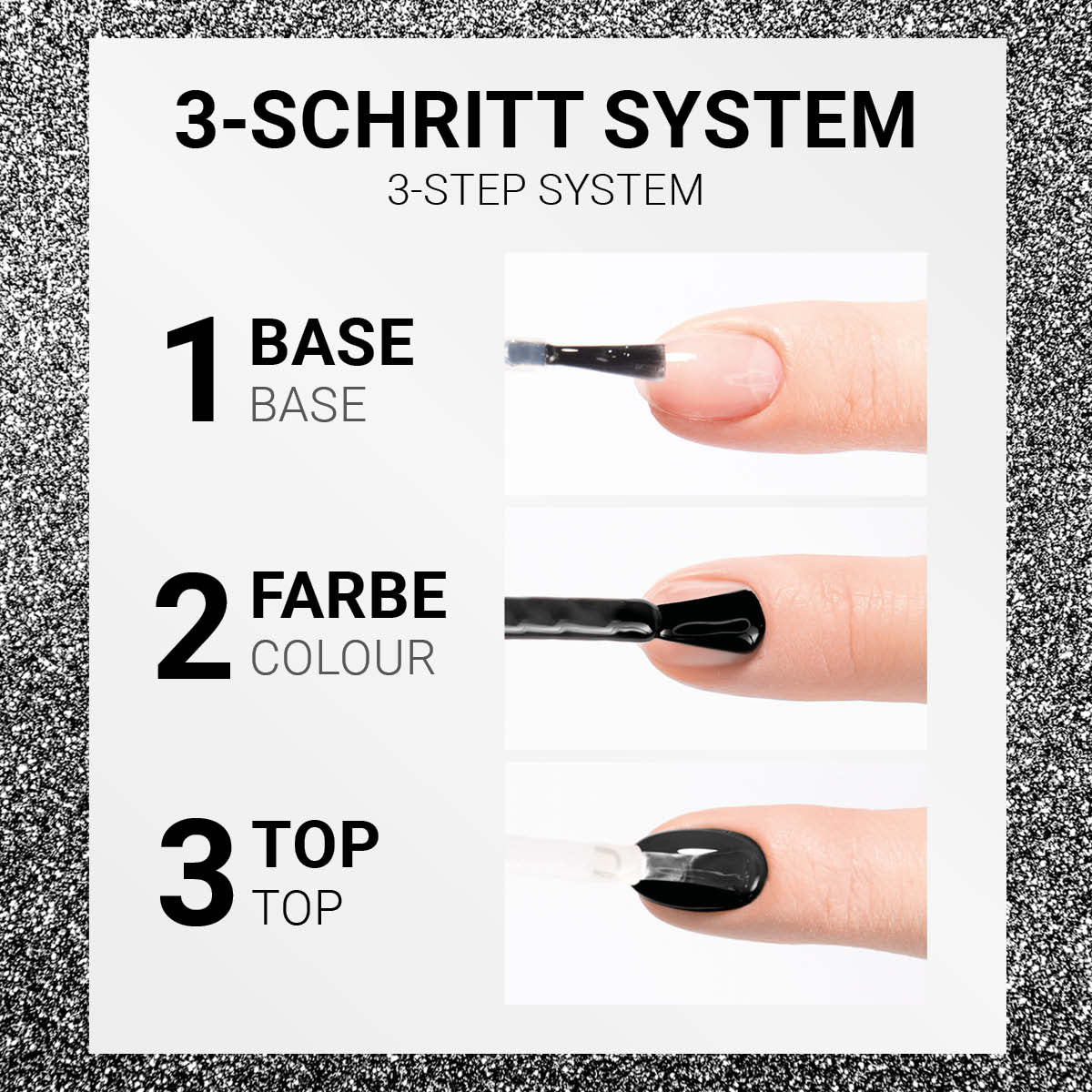 Longlife UV-Polish Glitter Moonlight Black