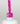 Nahaufnahme einer offenen Longlife UV-Lack Neon Fuchsia Flasche. Die Farbe ist ein knalliges Pink mit Violett-Stich mit hoher Sättigung. Der UV-Lack tropft am Pinsel herunter.