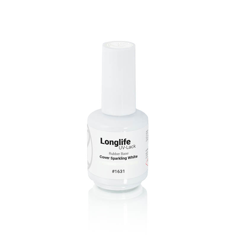Longlife UV-Lack Rubber Base Cover Sparkling White